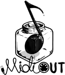 MIDI output illustration with Musink Logo